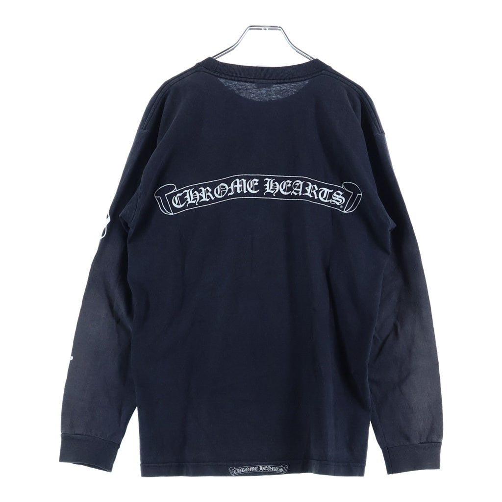 CHROME HEARTS(クロムハーツ) OLD CH L/S T-SHIRT オールド スクロールプリント 長袖Tシャツ ロンT ブラック