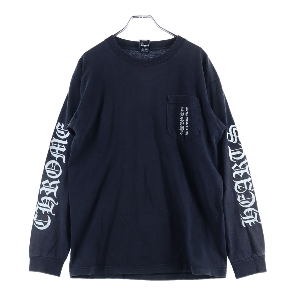 CHROME HEARTS(クロムハーツ) OLD CH L/S T-SHIRT オールド スクロールプリント 長袖Tシャツ ロンT ブラック
