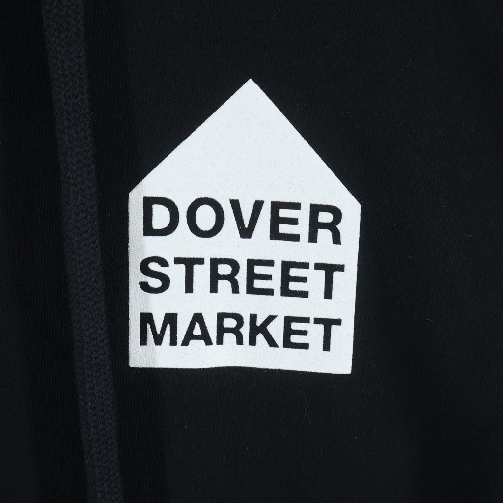 CHROME HEARTS(クロムハーツ) ×DOVER STREET MARKET SWTSHRT HD ZIP LTD DSMG ドーバーストリートマーケット限定 ロゴプリントジップアップフーディーパーカー ブラック