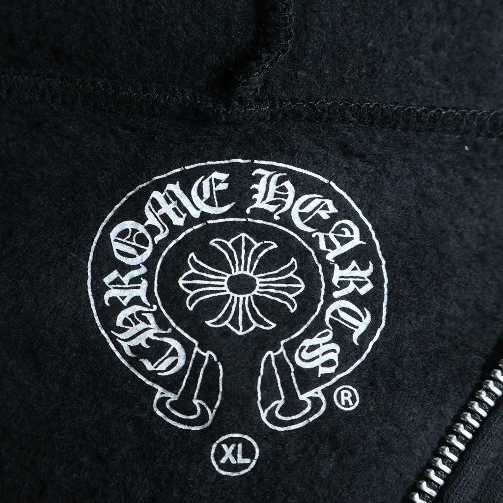 CHROME HEARTS(クロムハーツ) ×DOVER STREET MARKET SWTSHRT HD ZIP LTD DSMG ドーバーストリートマーケット限定 ロゴプリントジップアップフーディーパーカー ブラック