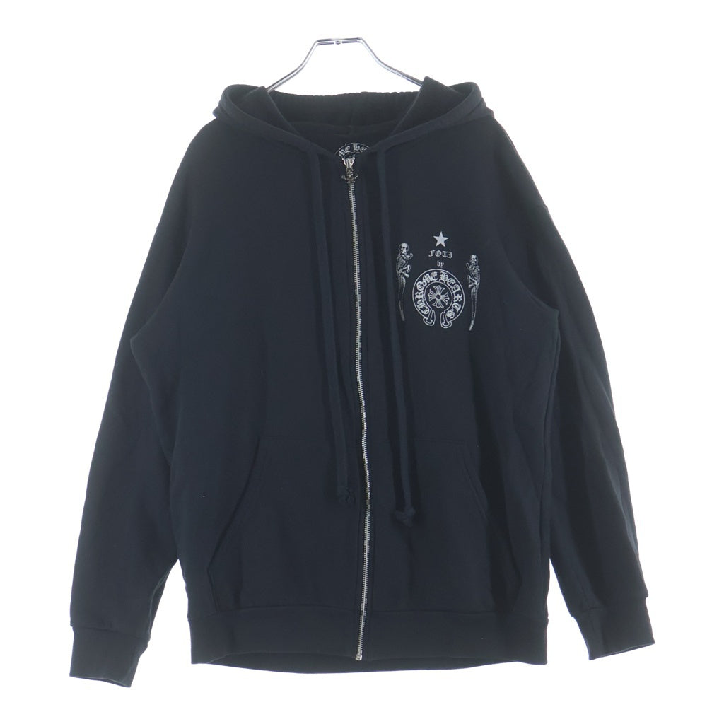 CHROME HEARTS(クロムハーツ) SWTSHRT HD ZIP FOTI フォティバックグリッタープリントジップアップパーカー