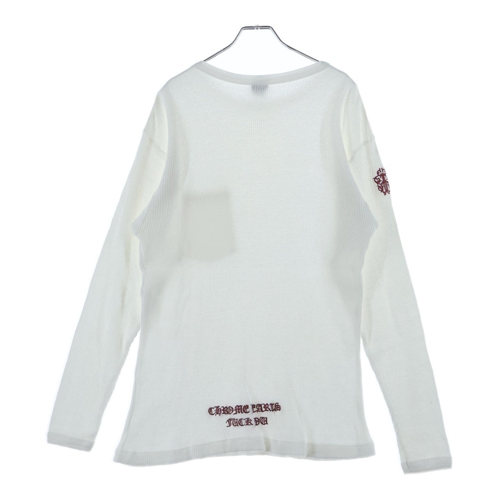 CHROME HEARTS(クロムハーツ) OLD オールド ヴァインダガー刺繍 サーマル 長袖Tシャツ ホワイト
