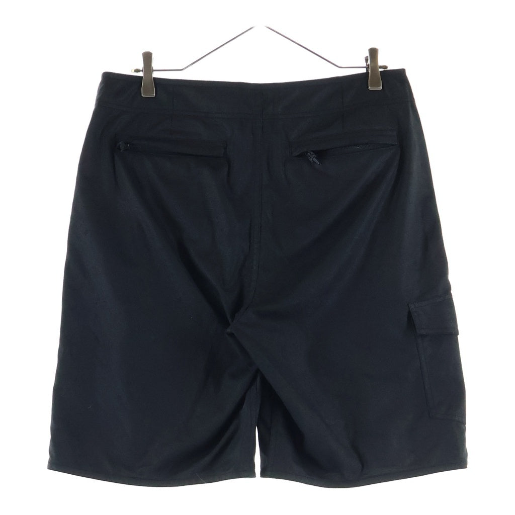 CHROME HEARTS(クロムハーツ) クロスパッチ付き ラムレザー ハーフパンツ ショーツ ブラック