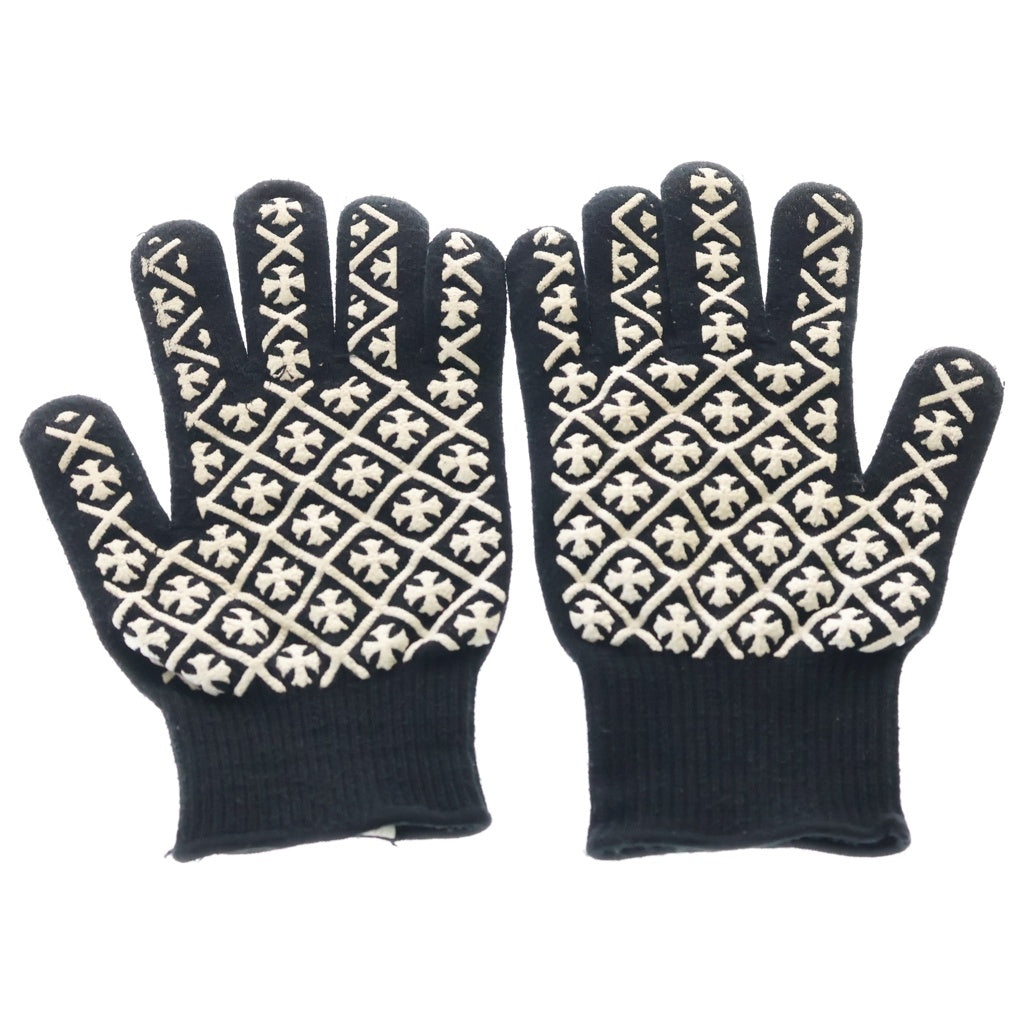 CHROME HEARTS(クロムハーツ) GLOVE ロゴプリント グローブ 手袋 ブラック