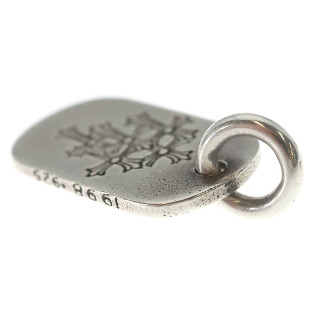 CHROME HEARTS(クロムハーツ) D TAG SML スモールドッグタグ セメタリーエングレイブオールド シルバーネックレストップ