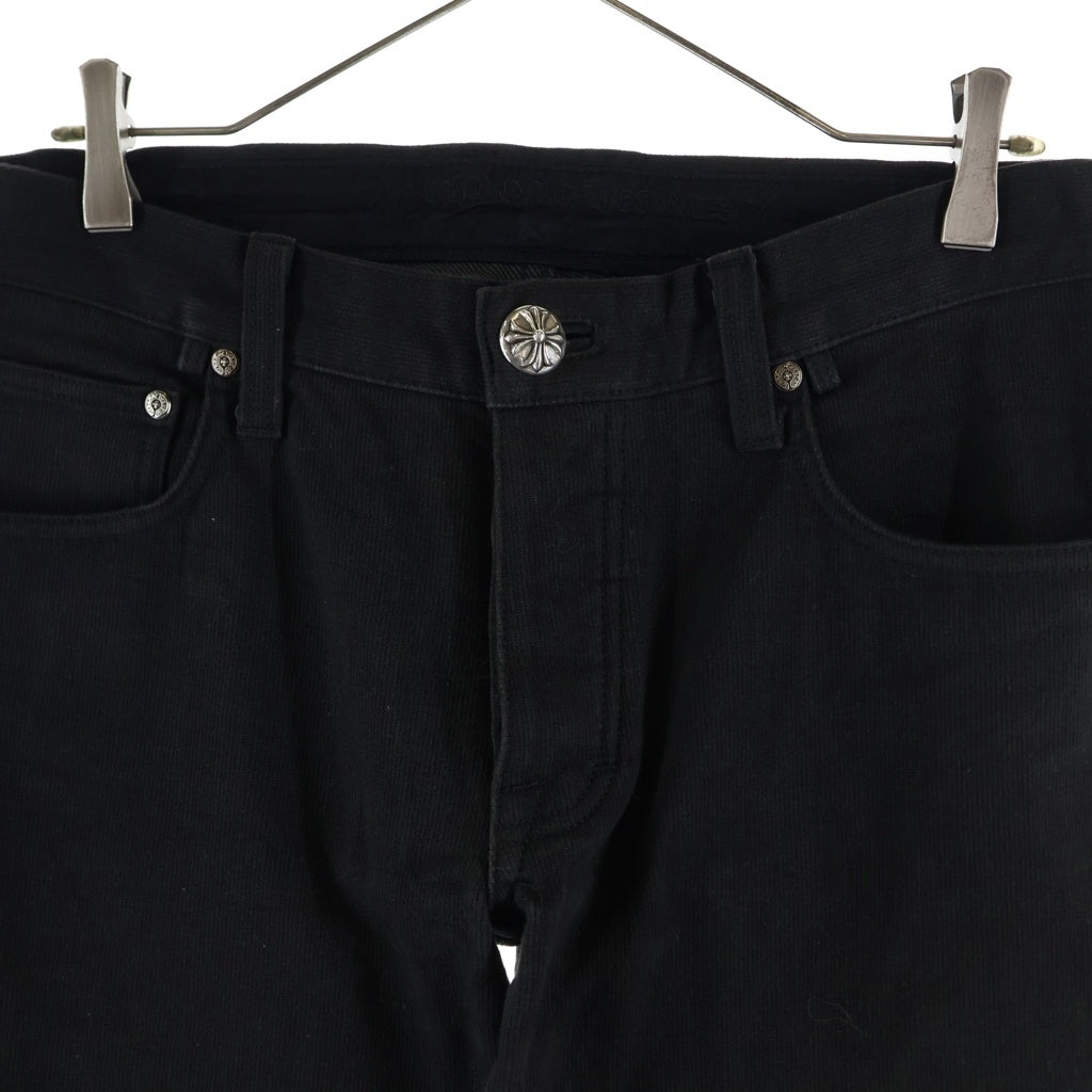 CHROME HEARTS(クロムハーツ) OLD COTTON STRAIGHT PANTS 5POCKET コットンストレートパンツ 5ポケット ブラック