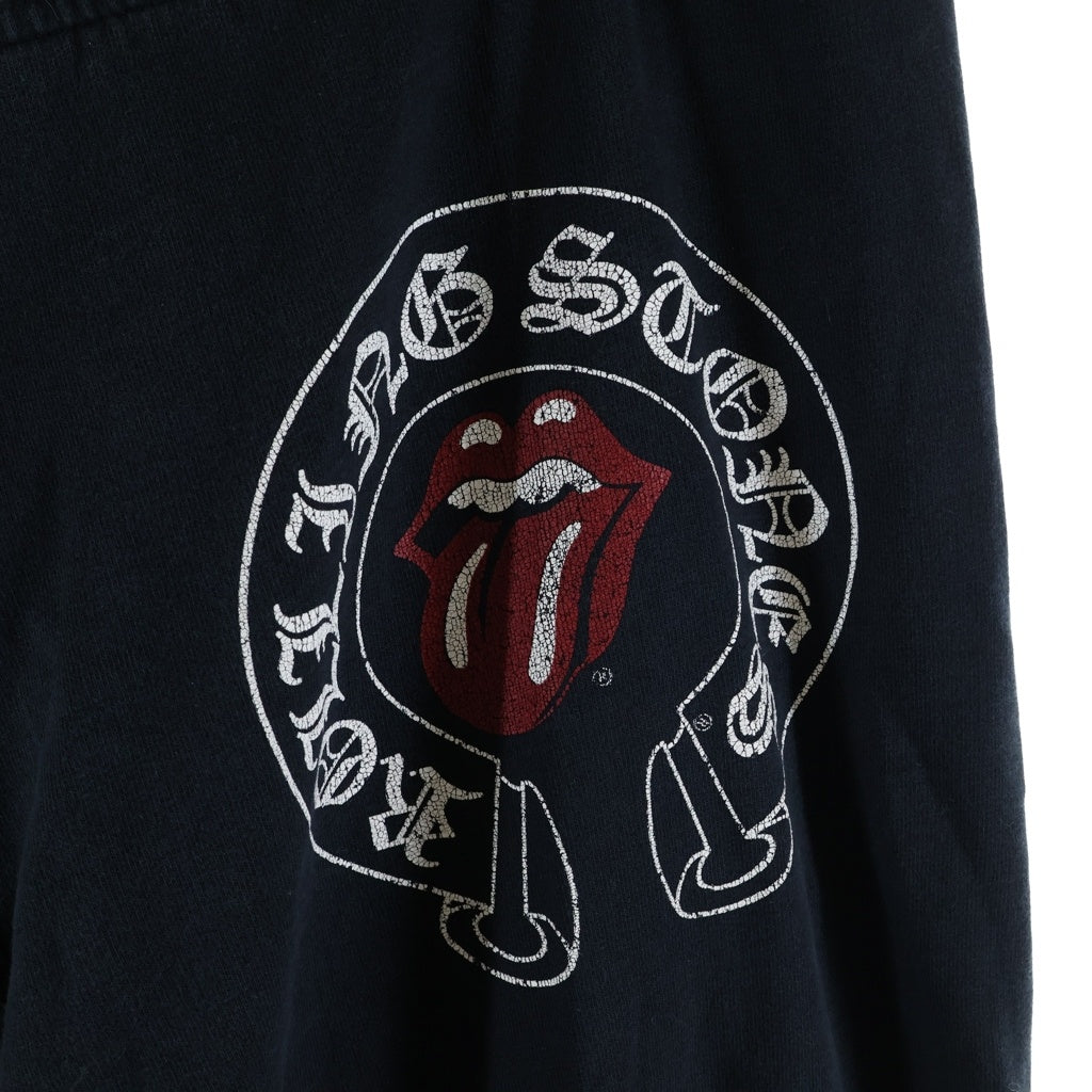 CHROME HEARTS(クロムハーツ) OLD ×The Rolling Stones Lip And Tongue オールド ザ ローリングストーンズ リップアンドタン フローラルプリントスウェットパンツ ブラック