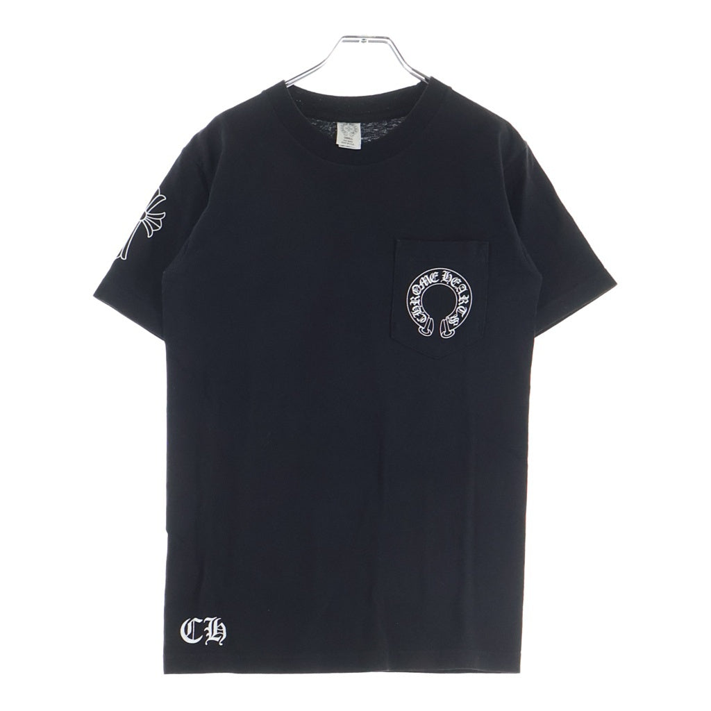 CHROME HEARTS(クロムハーツ) OLD Back Scroll Label Logo Tee バックスクロールラベルロゴ クルーネック半袖Tシャツカットソー ブラック