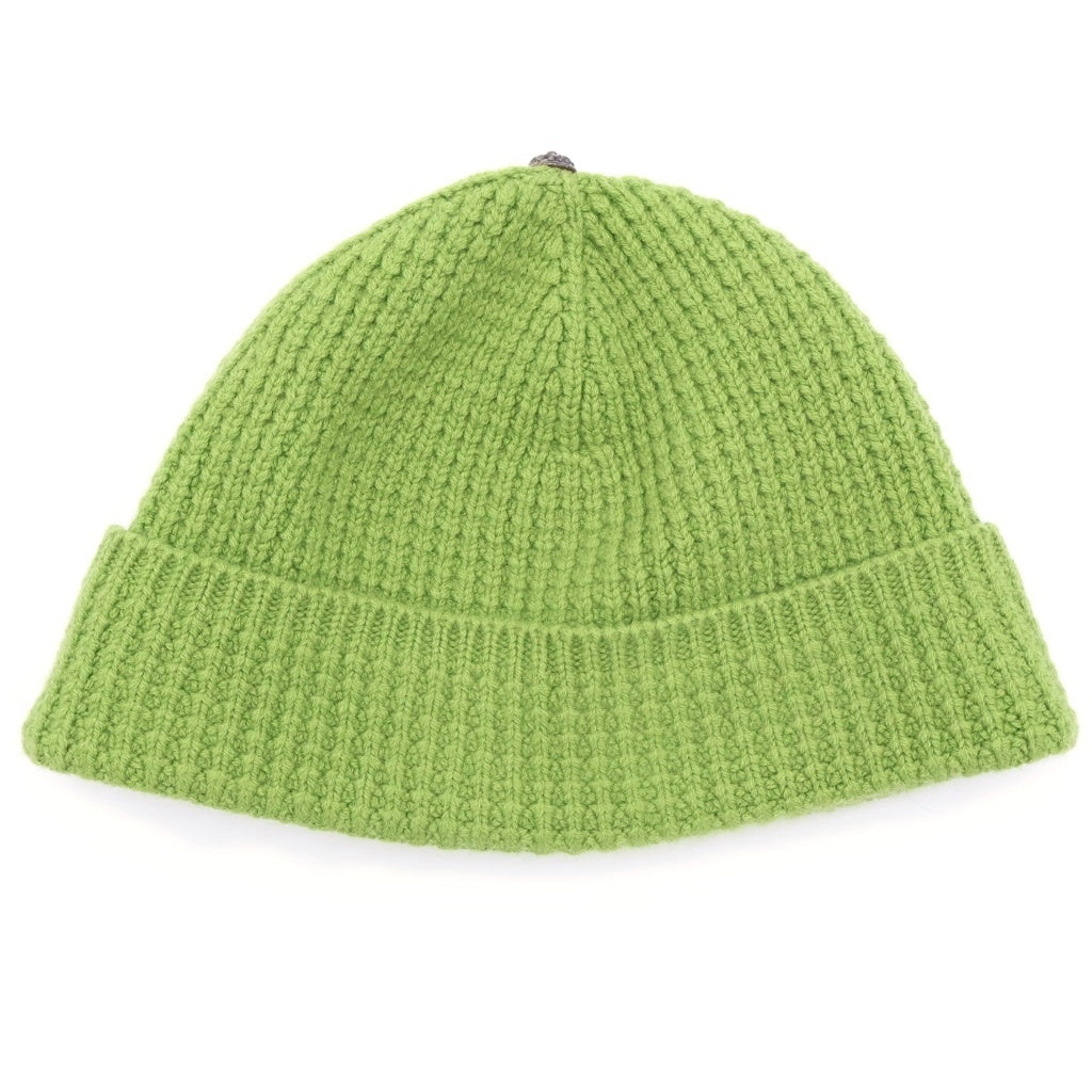 CHROME HEARTS(クロムハーツ) HIT & RUN BEANIE クロスボタンカシミア帽子 グリーン