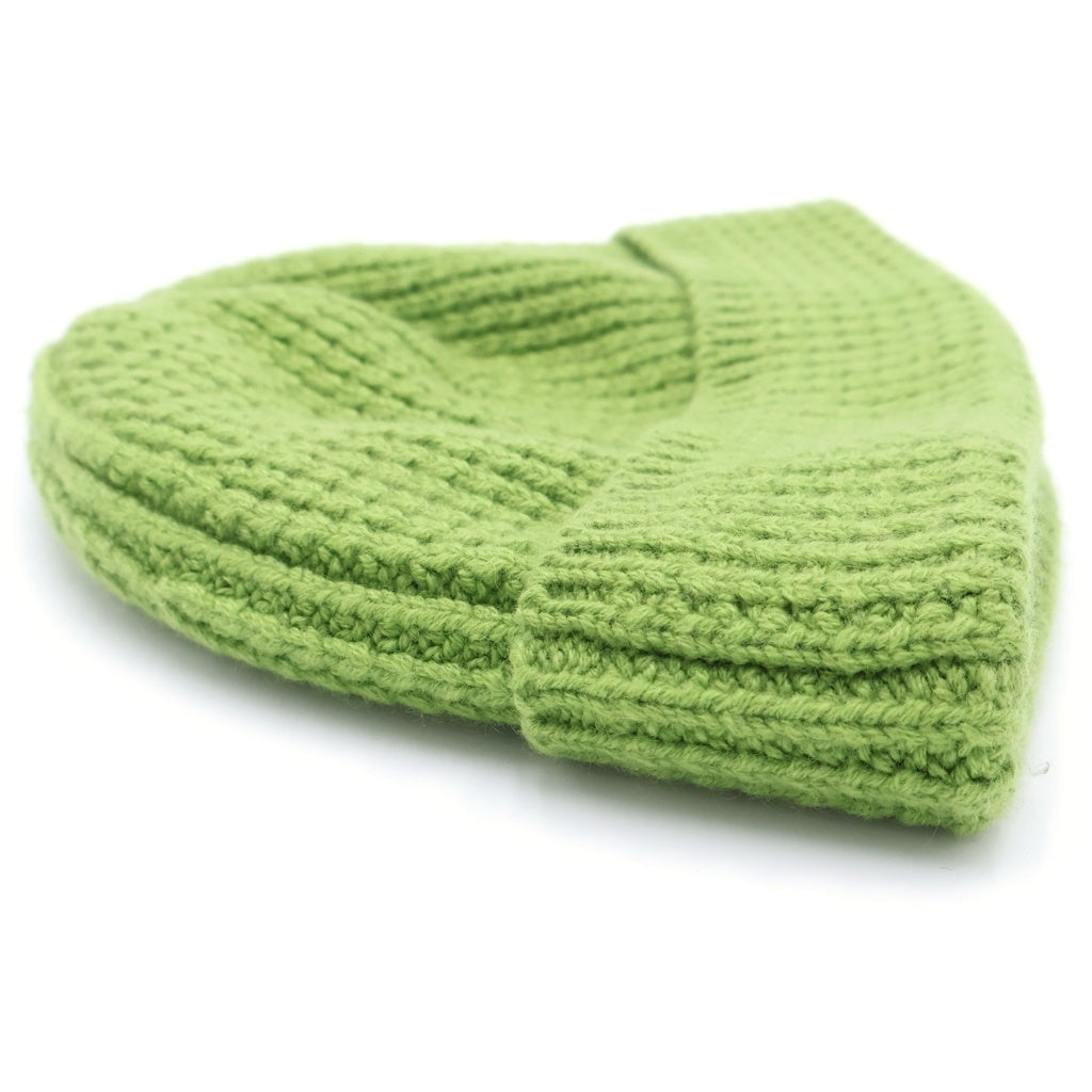 CHROME HEARTS(クロムハーツ) HIT & RUN BEANIE クロスボタンカシミア帽子 グリーン