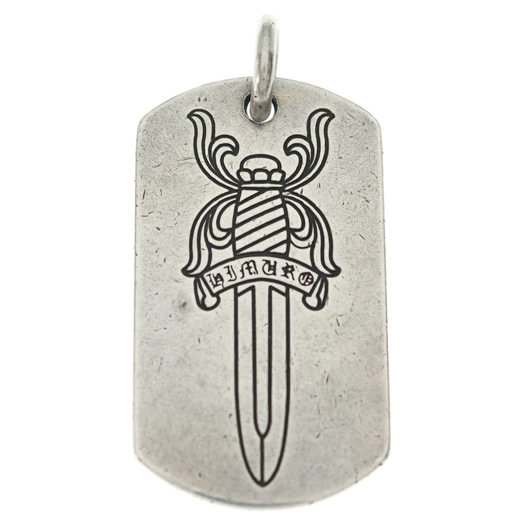 CHROME HEARTS(クロムハーツ) ×氷室京介 ラージドッグタグ ダガーシルバーネックレストップ