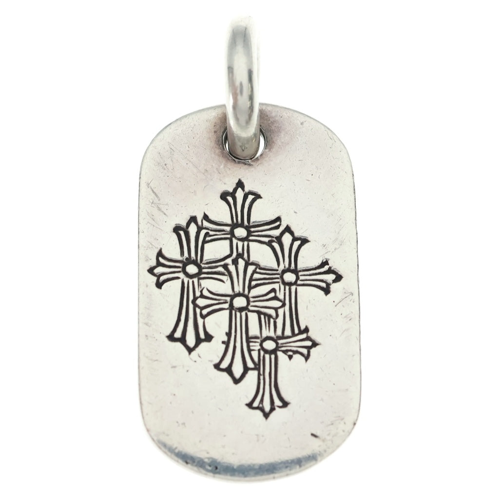 CHROME HEARTS(クロムハーツ) D TAG SML スモールドッグタグ セメタリーエングレイブオールド シルバーネックレストップ