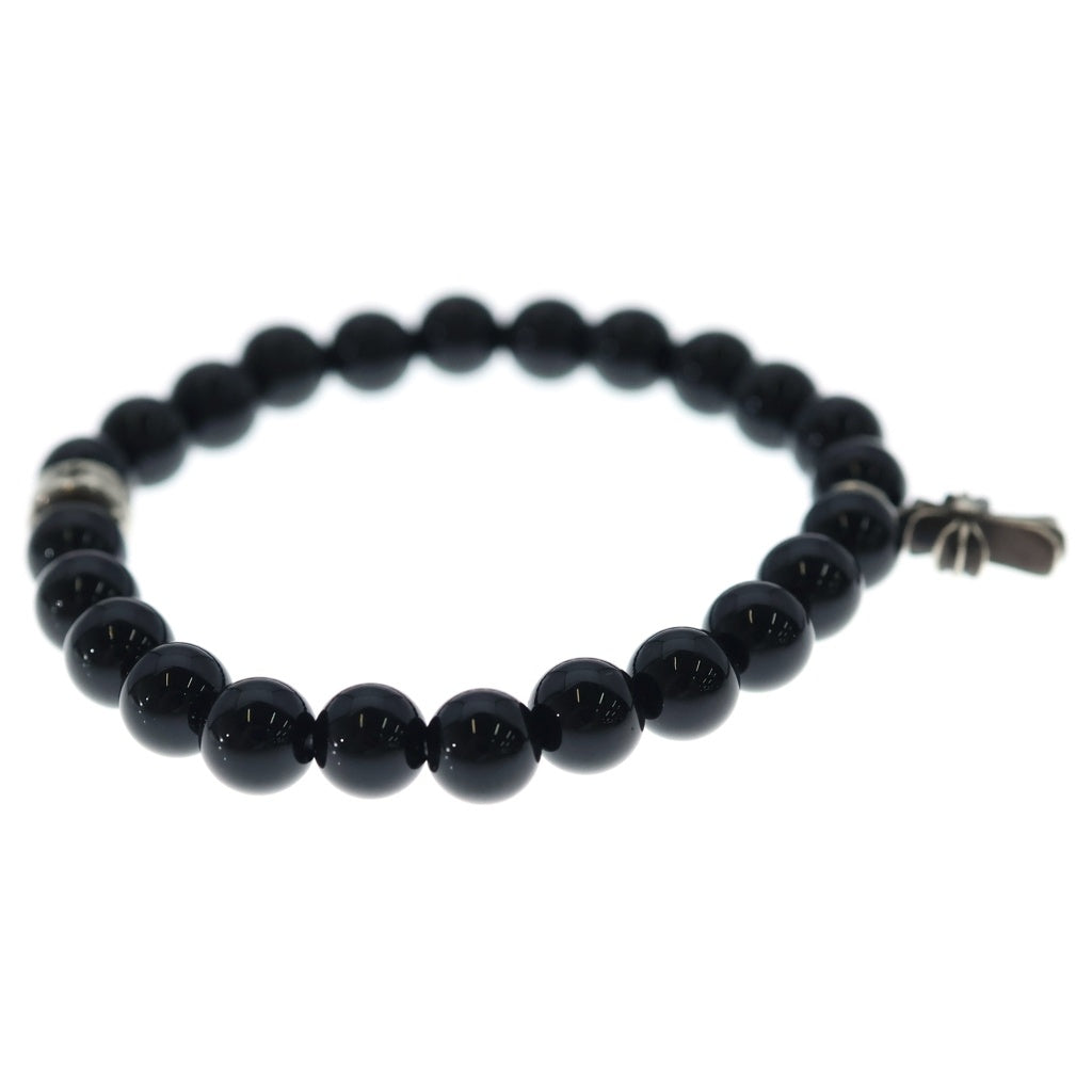CHROME HEARTS(クロムハーツ) 6mm BEAD 6mmビーズブレス スタッククロスBEAD6mmブラックビーズブレスレット ブラック