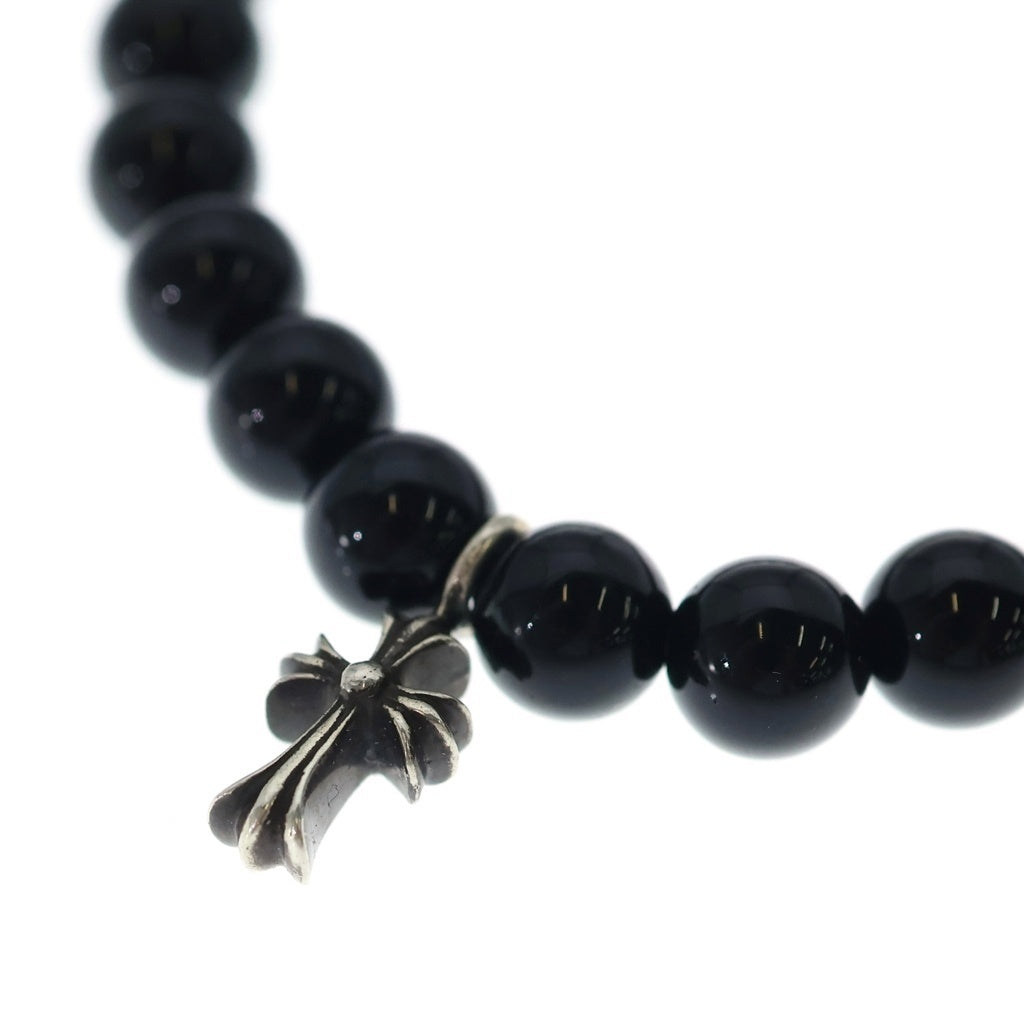 CHROME HEARTS(クロムハーツ) 6mm BEAD 6mmビーズブレス スタッククロスBEAD6mmブラックビーズブレスレット ブラック