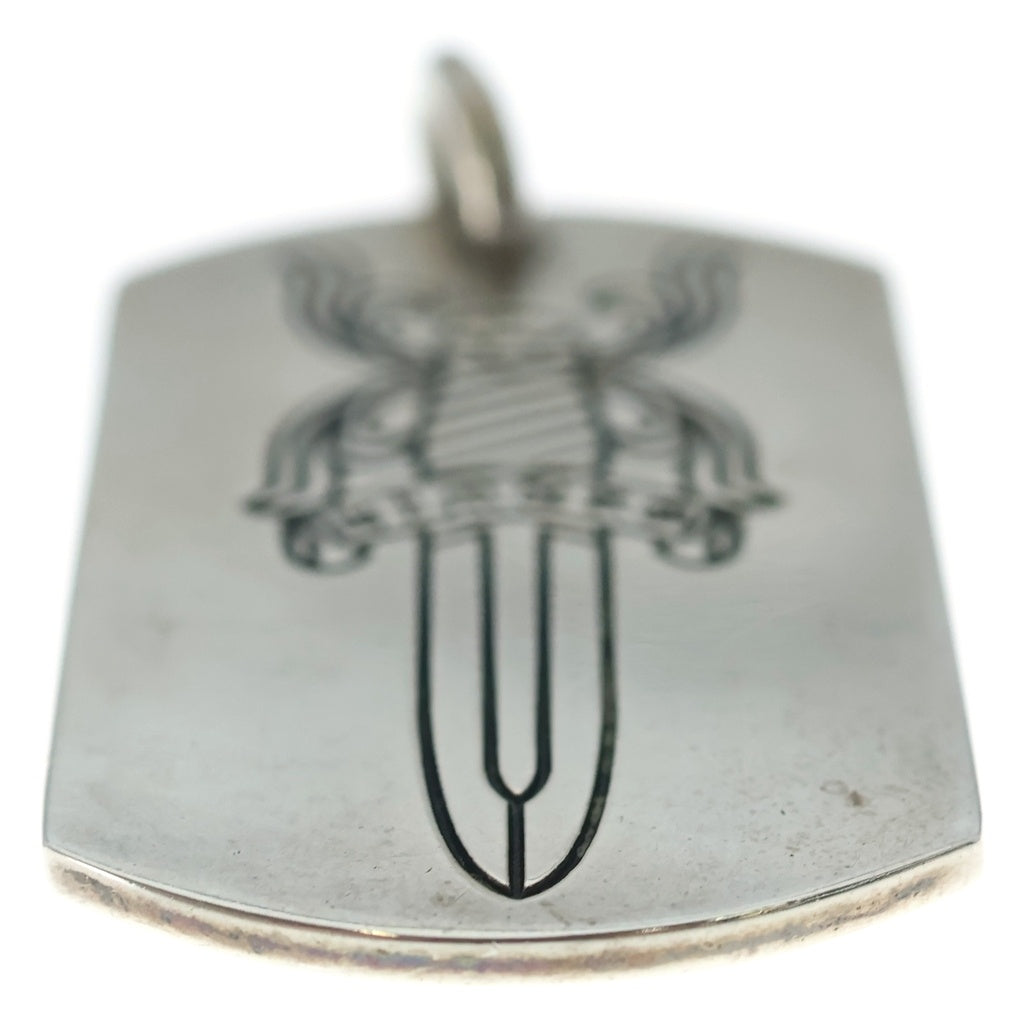 CHROME HEARTS(クロムハーツ) 氷室京介 ラージドッグタグ ダガーシルバーネックレストップ