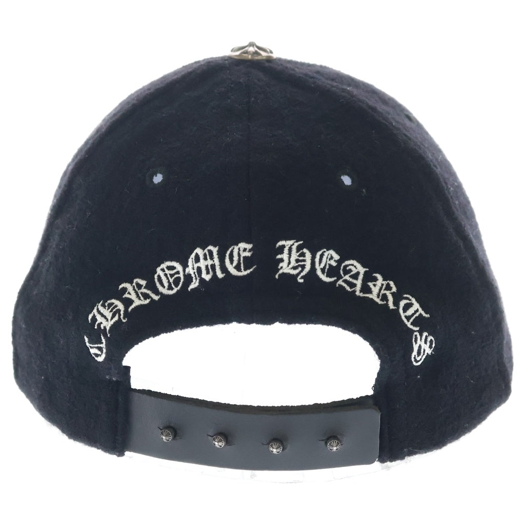 CHROME HEARTS(クロムハーツ) セメタリークロスパッチベースボールウールキャップ 帽子 ブラック