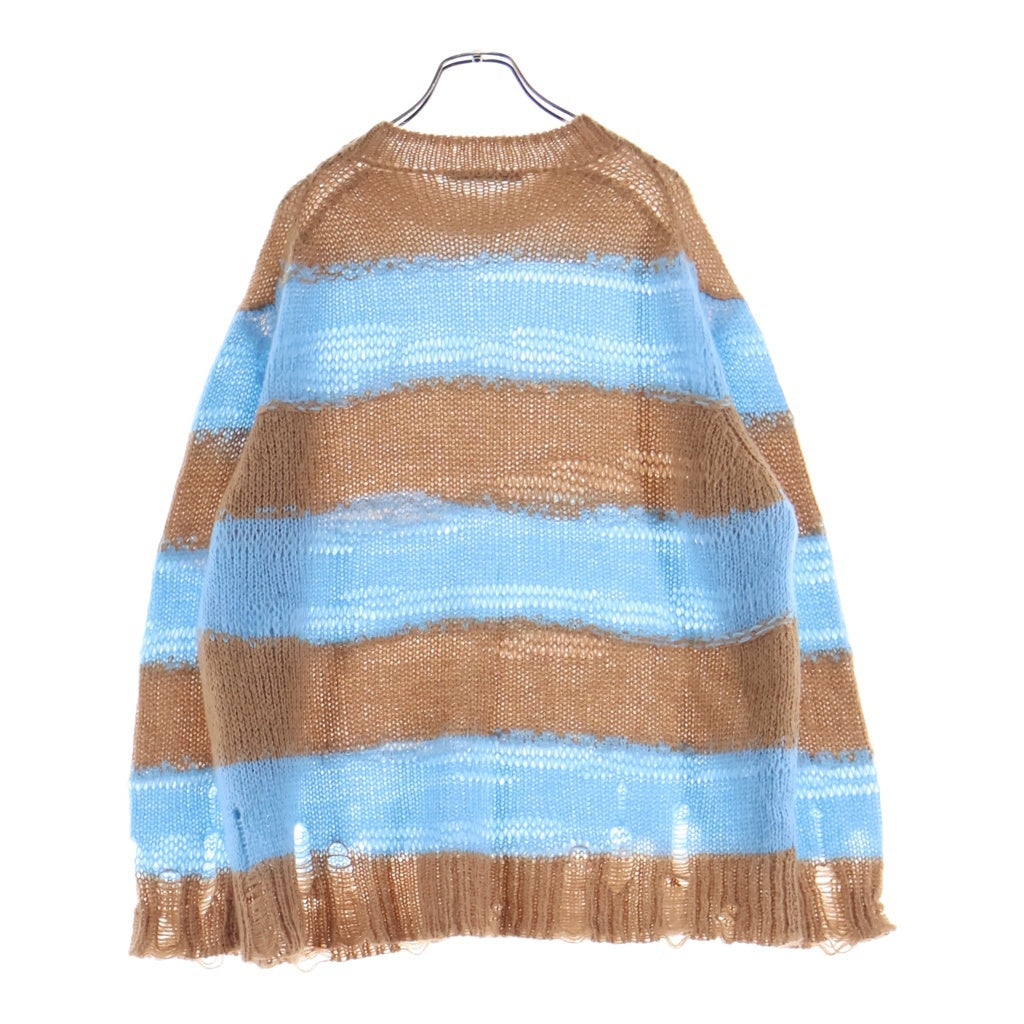 Acne Studios(アクネ ストゥディオズ) 21AW DAMAGE BORDER CREWNECK NECK FN-WN-KNIT000347 ダメージ加工ボーダークルーネックニット セーター