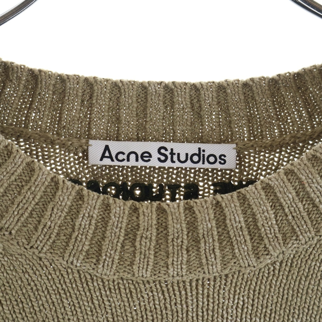 Acne Studios(アクネ ストゥディオズ) FN-MN-KNIT000443 コットン ニット セーター カーキ