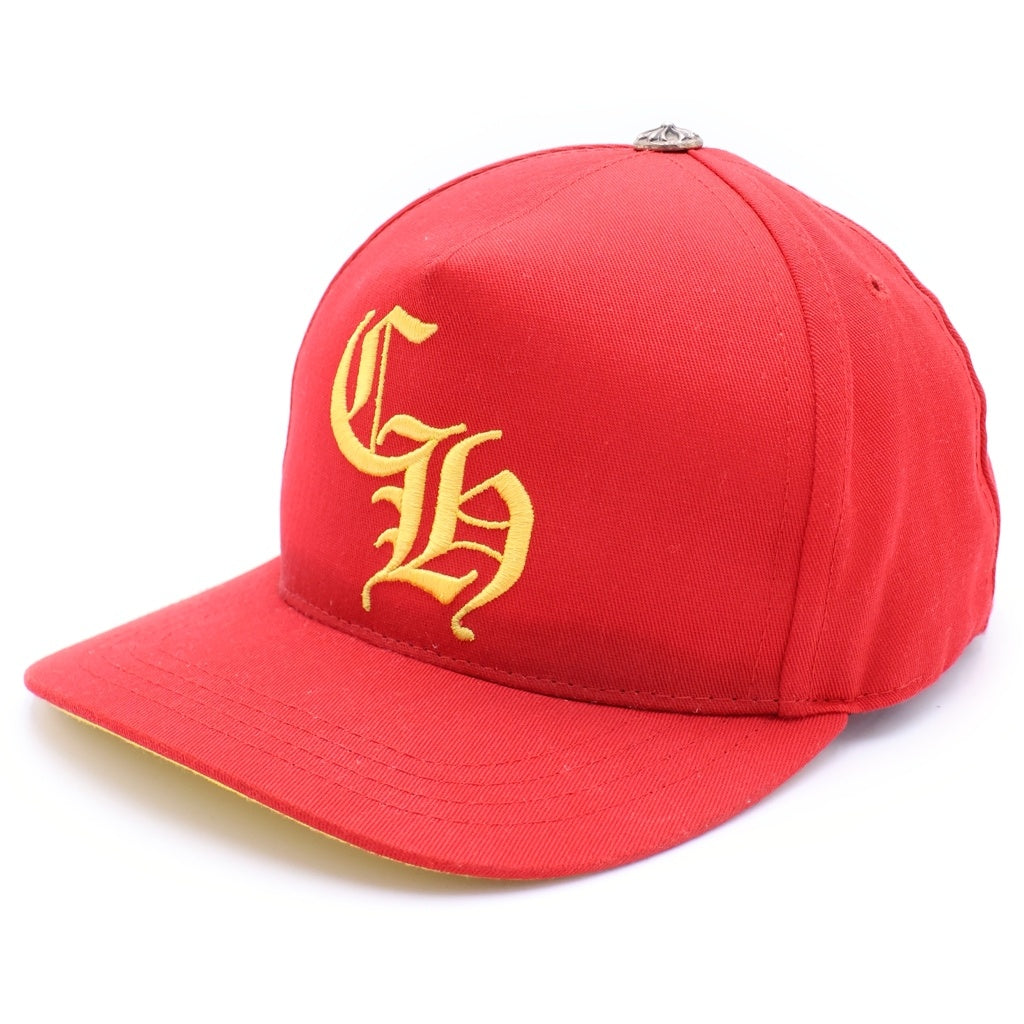 CHROME HEARTS(クロムハーツ) CH HAT CHロゴ刺繍ベースボールキャップ 帽子 レッド