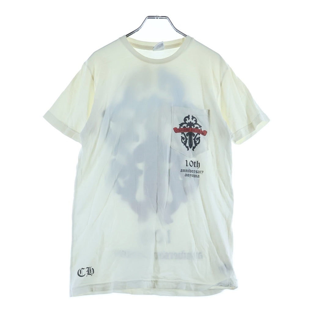CHROME HEARTS(クロムハーツ) 10TH anniversary AOYAMA DAGGER S/S TEE 青山10周年限定 バックダガーロゴプリント 半袖Tシャツ ホワイト