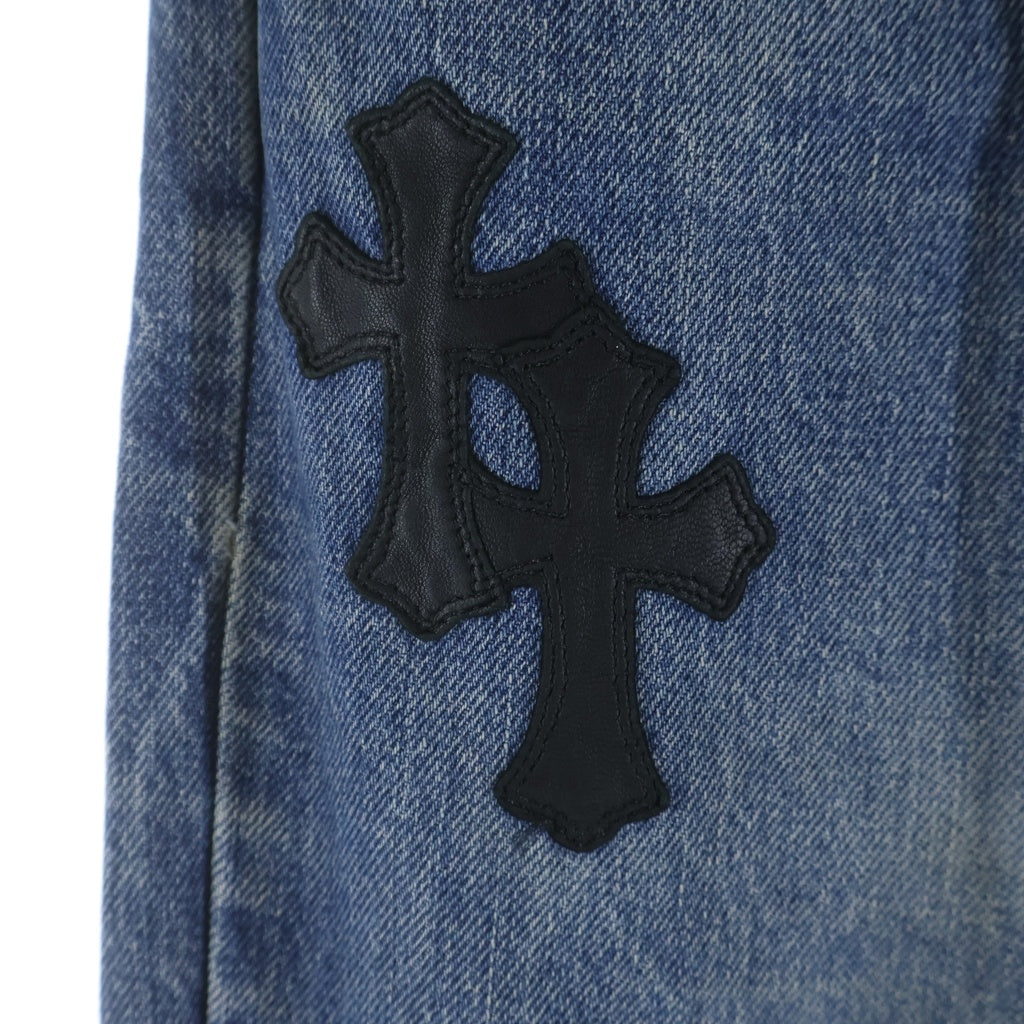 CHROME HEARTS(クロムハーツ) U VNTG JEAN BLU ORNG TAB クロスパッチウォッシュド517デニムパンツ
