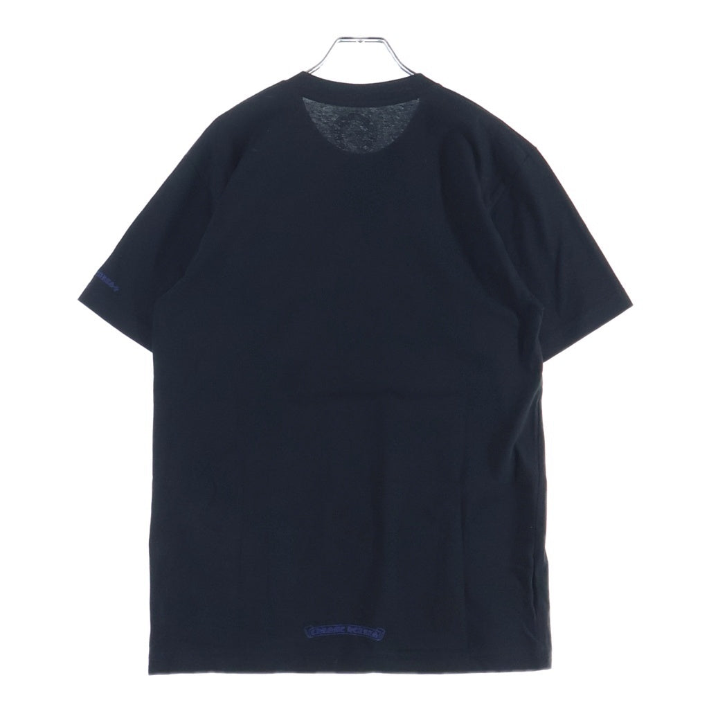 CHROME HEARTS(クロムハーツ) CH T-SHRT/1 ネックロゴプリントTシャツ カットソー ブラック/ブルー