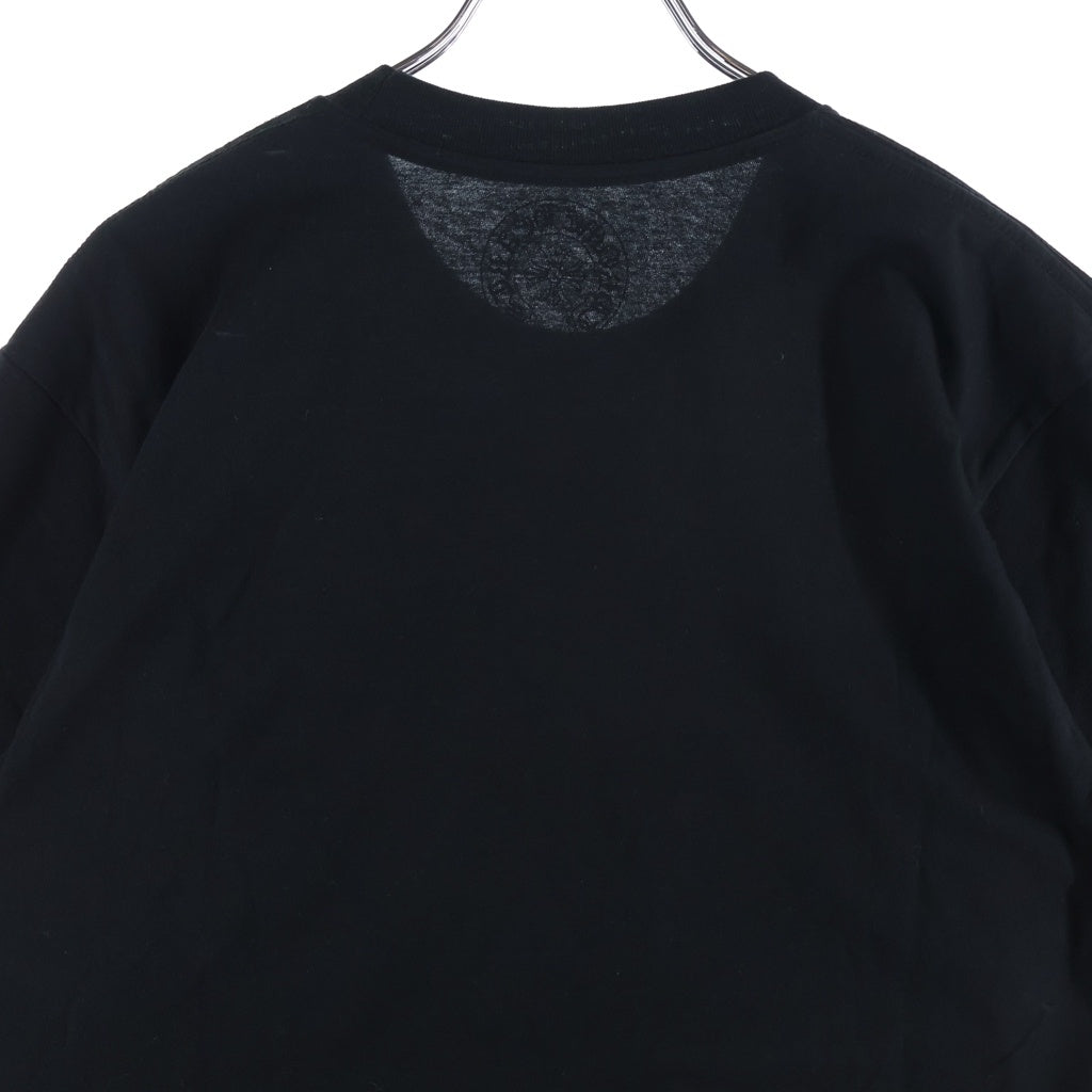 CHROME HEARTS(クロムハーツ) CH T-SHRT/1 ネックロゴプリントTシャツ カットソー ブラック/ブルー
