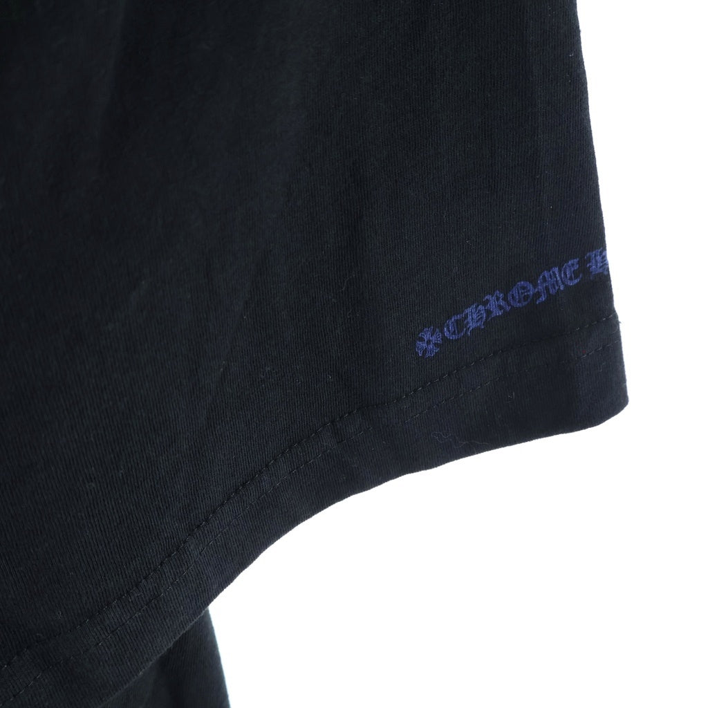 CHROME HEARTS(クロムハーツ) CH T-SHRT/1 ネックロゴプリントTシャツ カットソー ブラック/ブルー