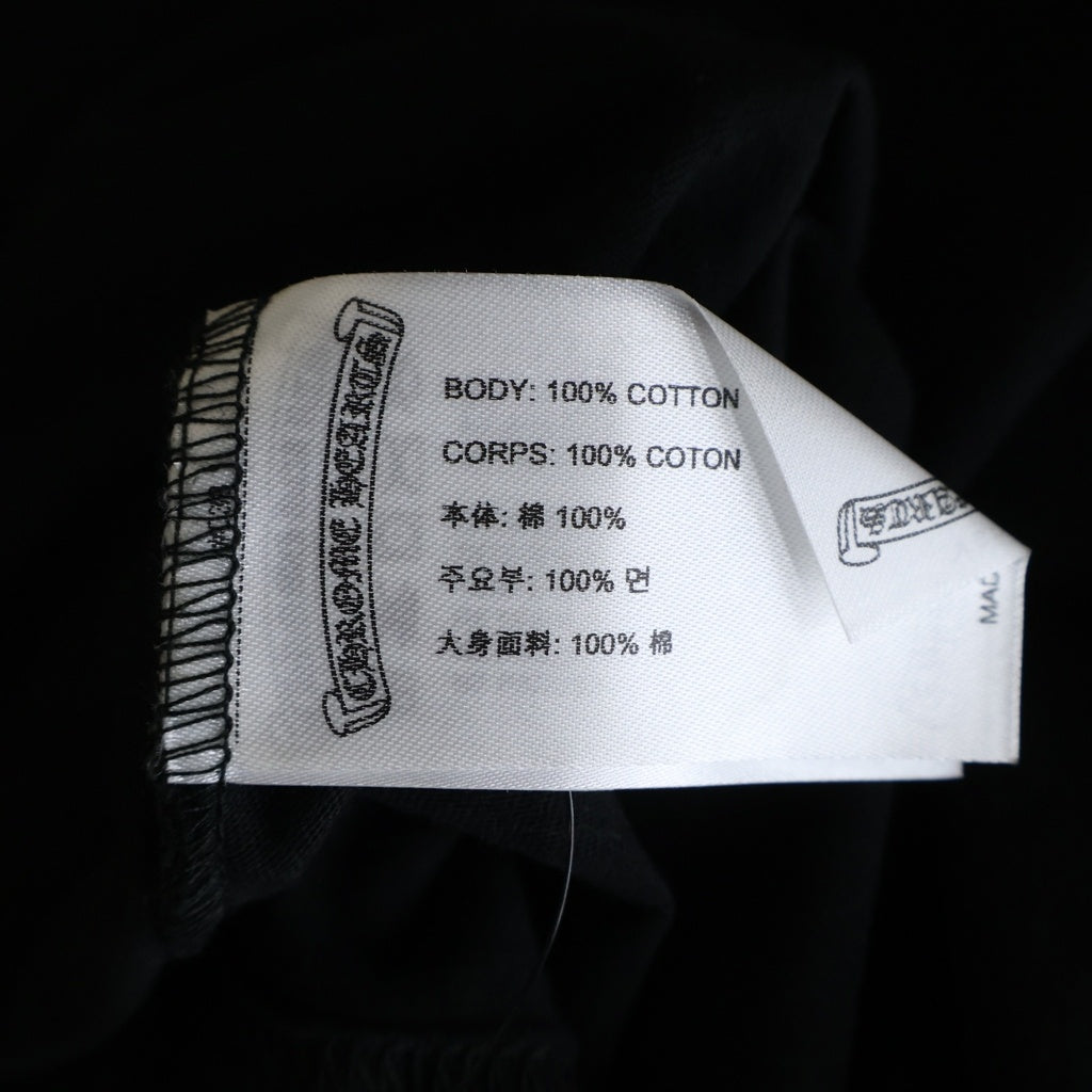 CHROME HEARTS(クロムハーツ) CH T-SHRT/1 ネックロゴプリントTシャツ カットソー ブラック/ブルー