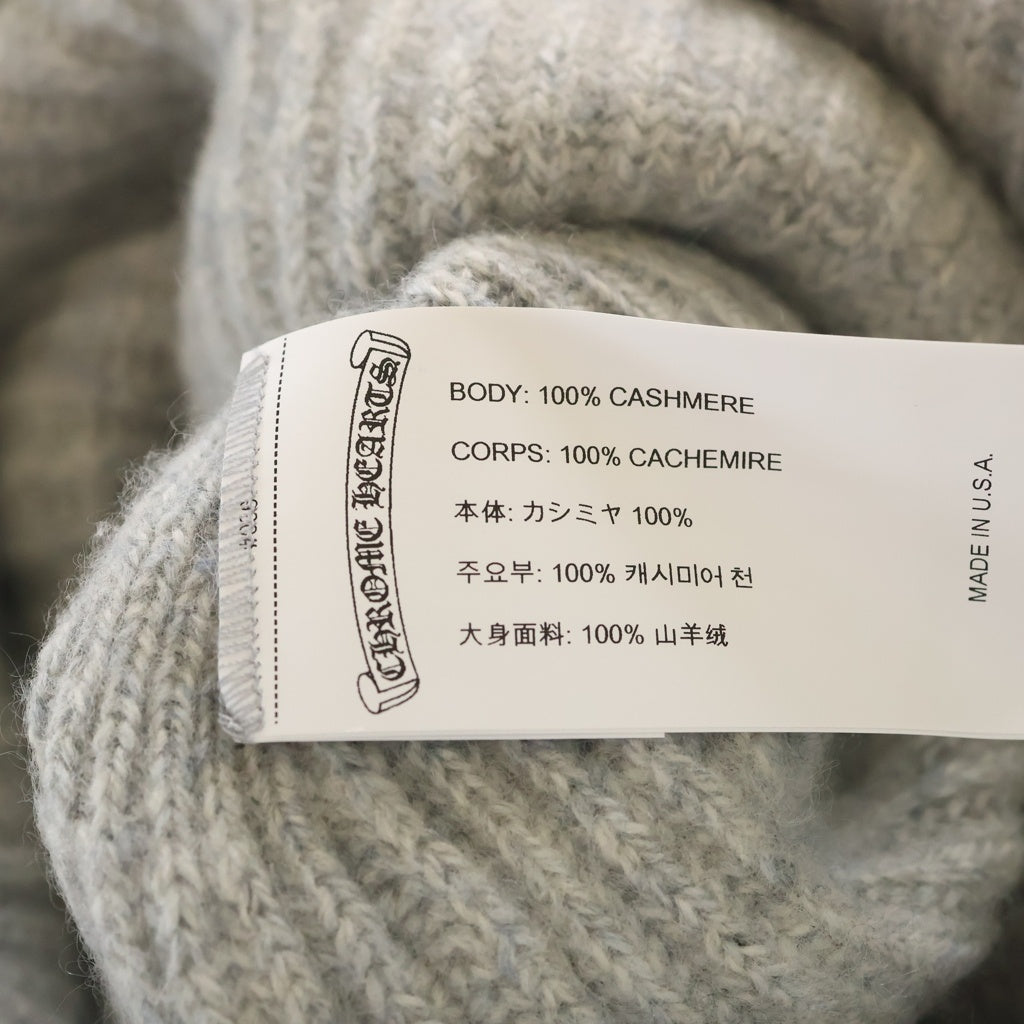 CHROME HEARTS(クロムハーツ) BIG DADDY ビッグダディ クロスボール付きカシミヤニットビーニーニットキャップ グレー