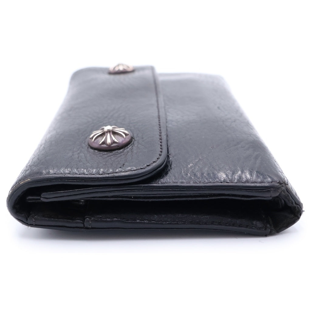 CHROME HEARTS(クロムハーツ) WAVE ウェーブ レザーウォレット 財布 ブラックBCA375
