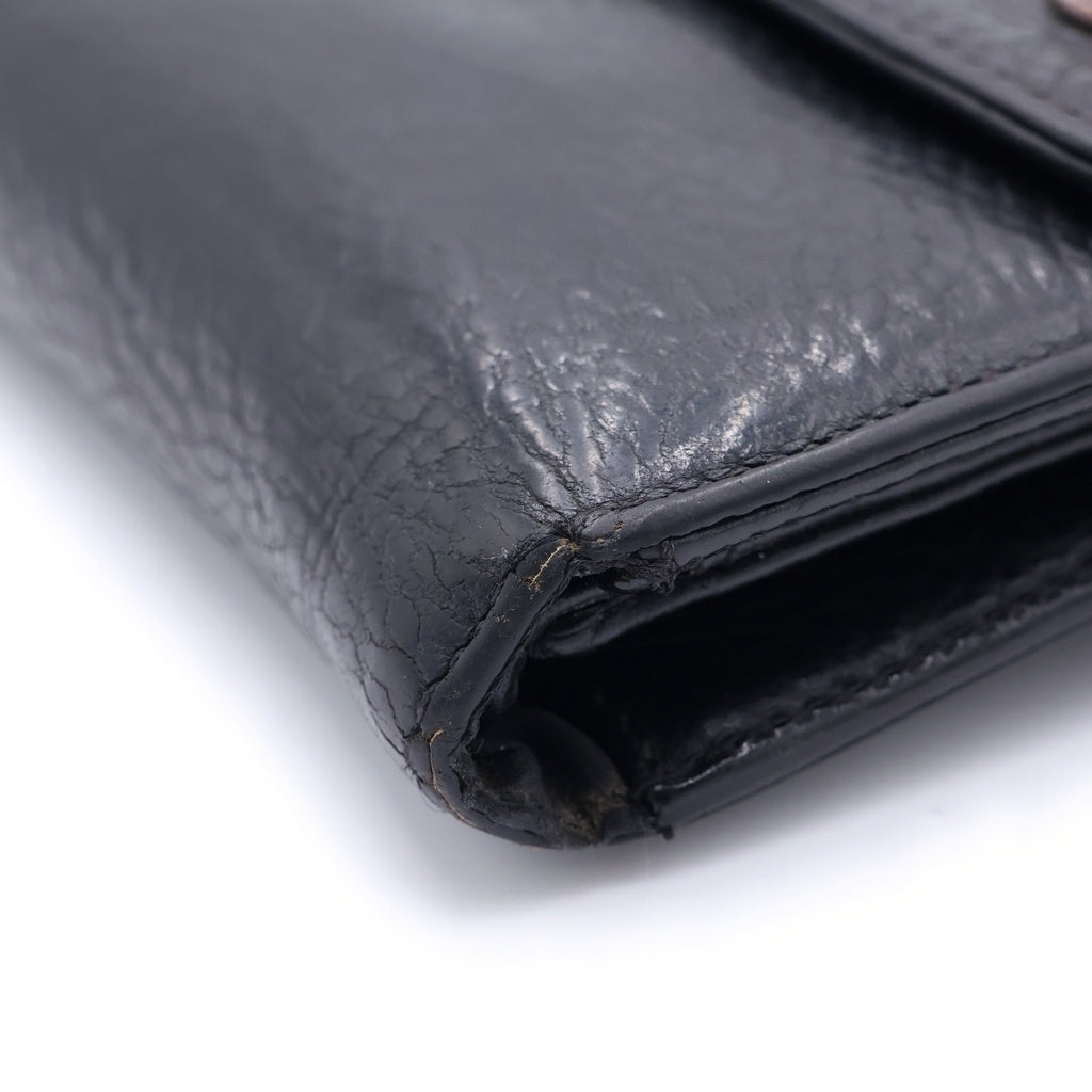 CHROME HEARTS(クロムハーツ) WAVE ウェーブ レザーウォレット 財布 ブラックBCA375