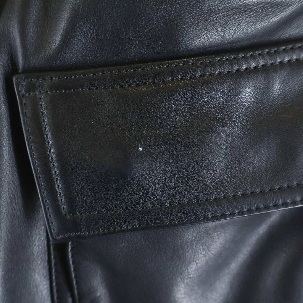 CHROME HEARTS(クロムハーツ) FATIGUE LTHR レザーファティーグ クロスパッチクロスボールボタンレザーハーフパンツ