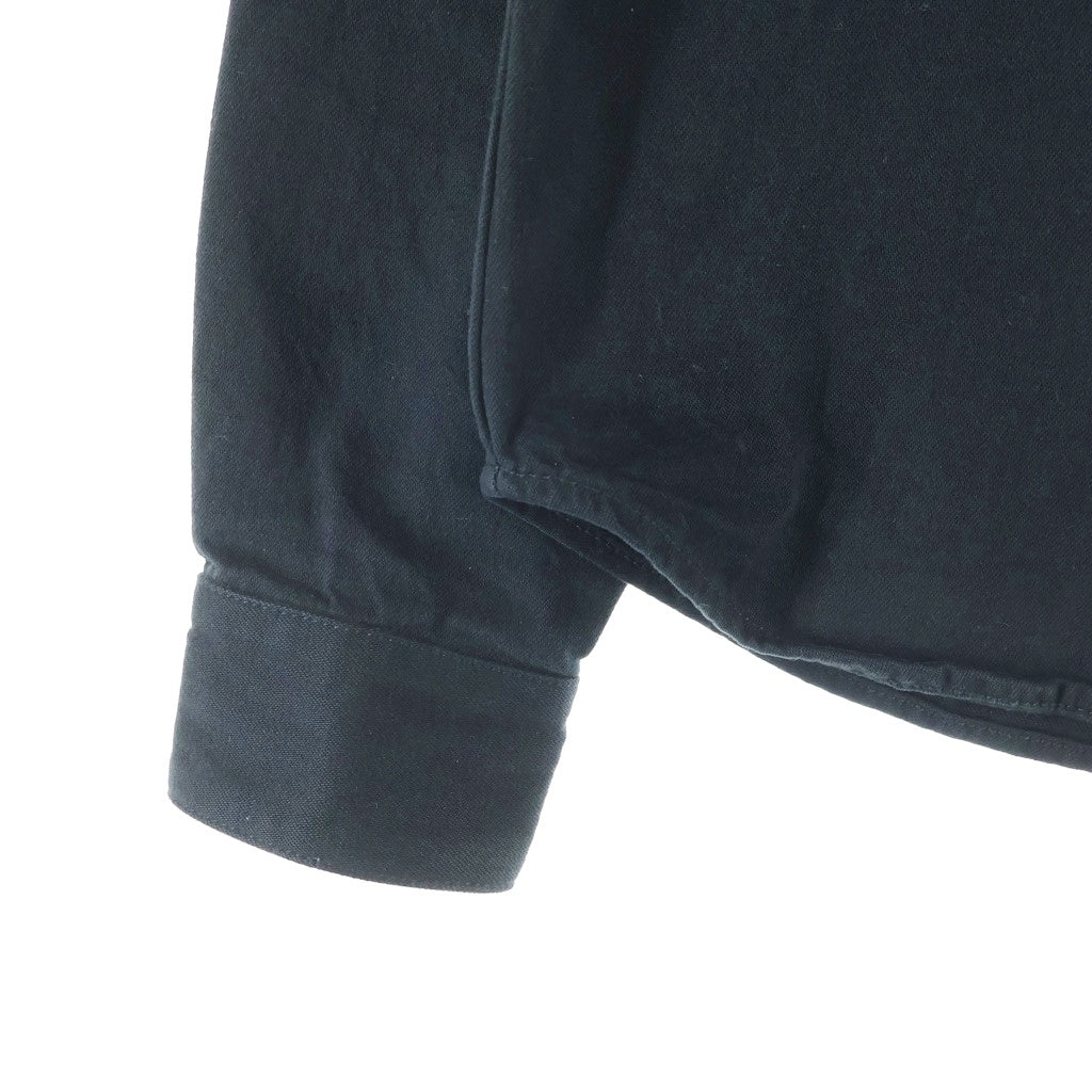 CHROME HEARTS(クロムハーツ) OLD DENIM WESTERN オールド クロスボールボタン 袖裾レザークロスパッチ デニムウエスタン長袖シャツ ブラック
