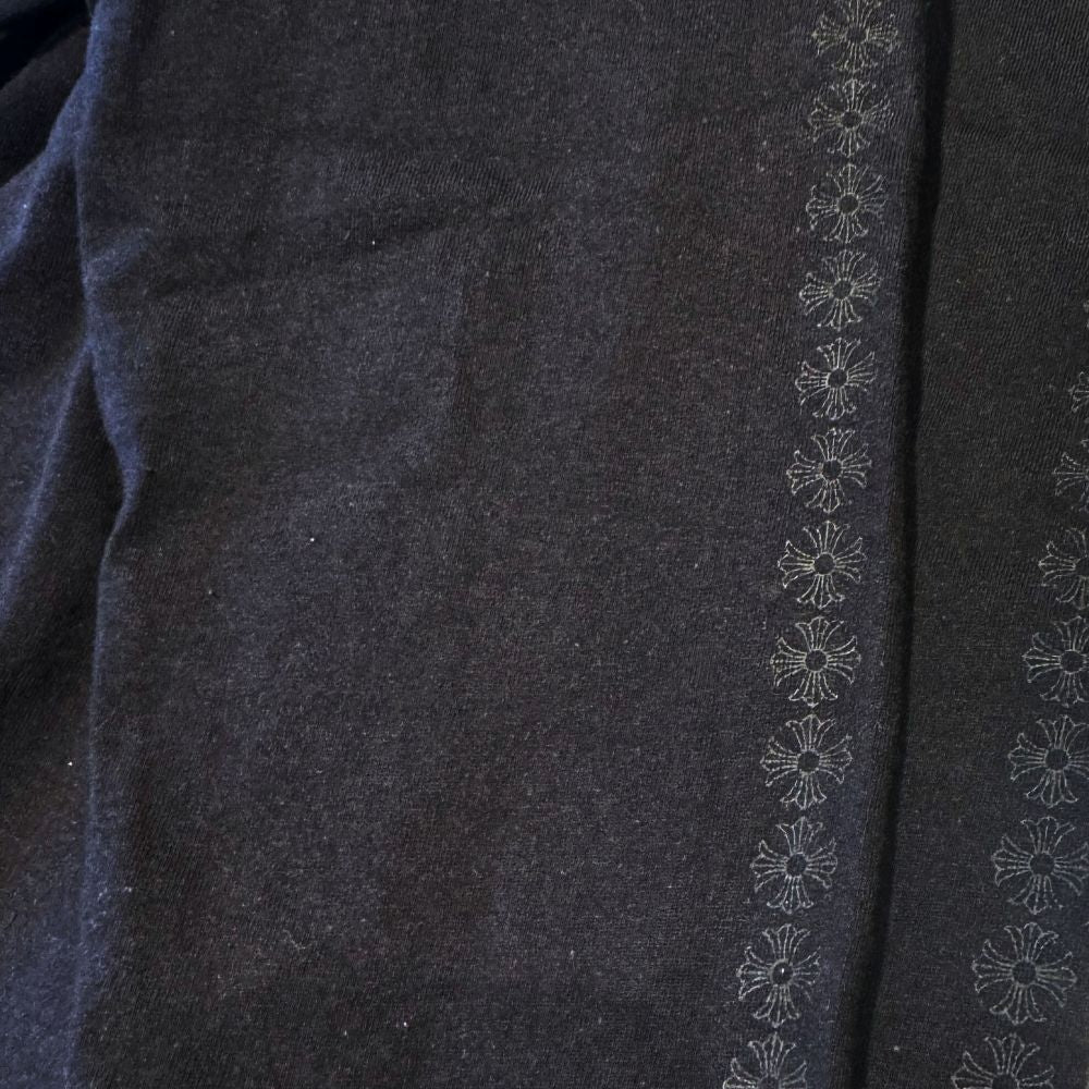 CHROME HEARTS(クロムハーツ) OLD CH L/S T-SHIRT オールド バックスクロールプリント アーム総柄 長袖Tシャツ ロンT ブラック