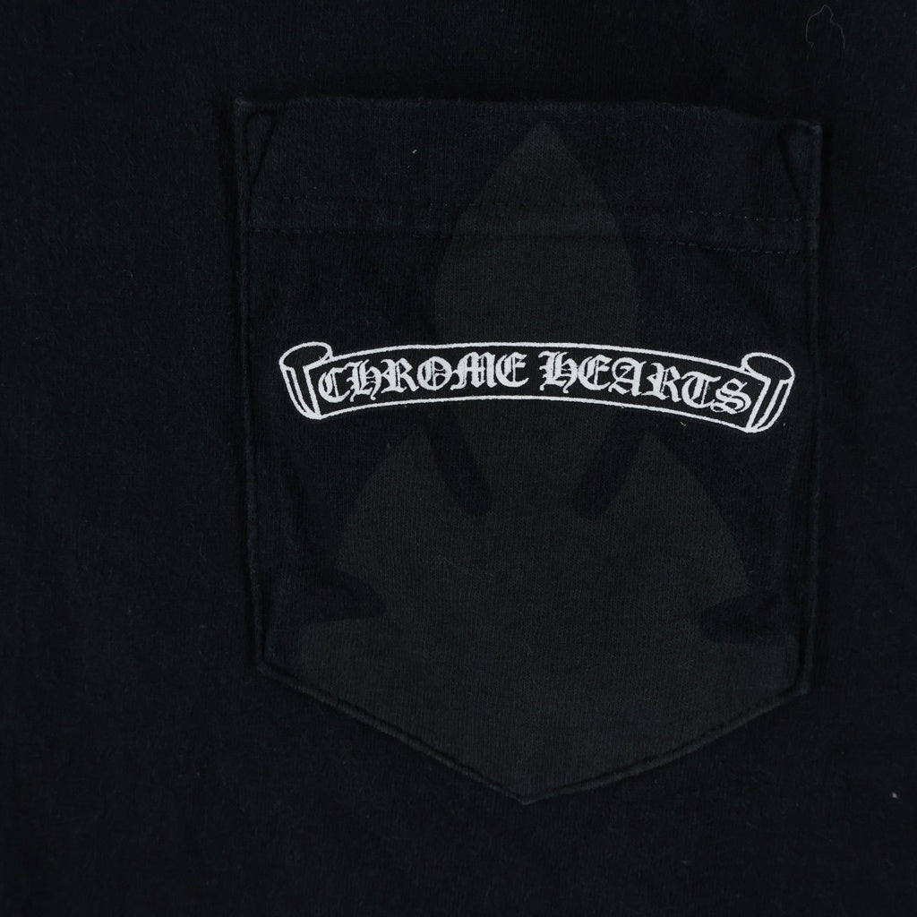 CHROME HEARTS(クロムハーツ) OLD CH L/S T-SHIRT オールド バックスクロールプリント アーム総柄 長袖Tシャツ ロンT ブラック