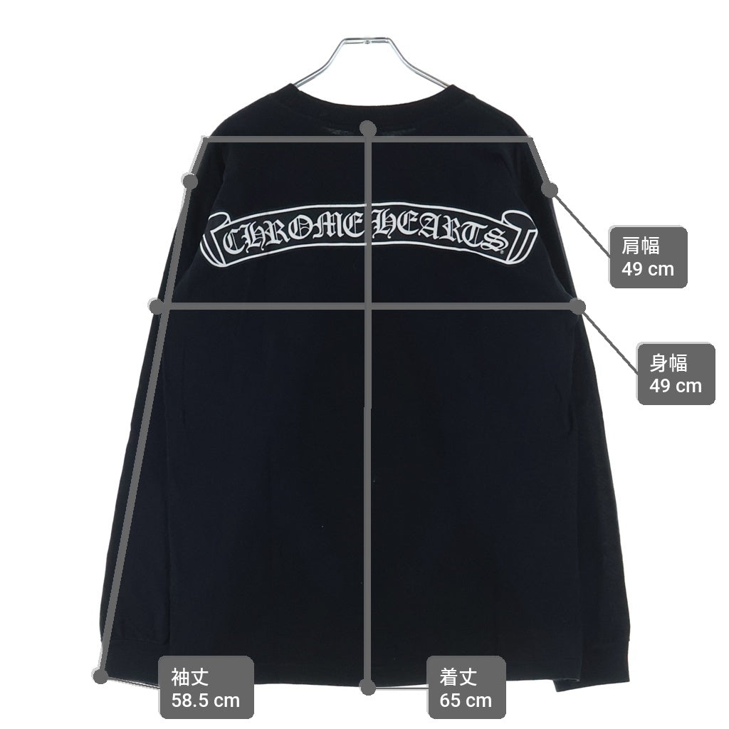 CHROME HEARTS(クロムハーツ) OLD CH L/S T-SHIRT オールド バックスクロールプリント アーム総柄 長袖Tシャツ ロンT ブラック