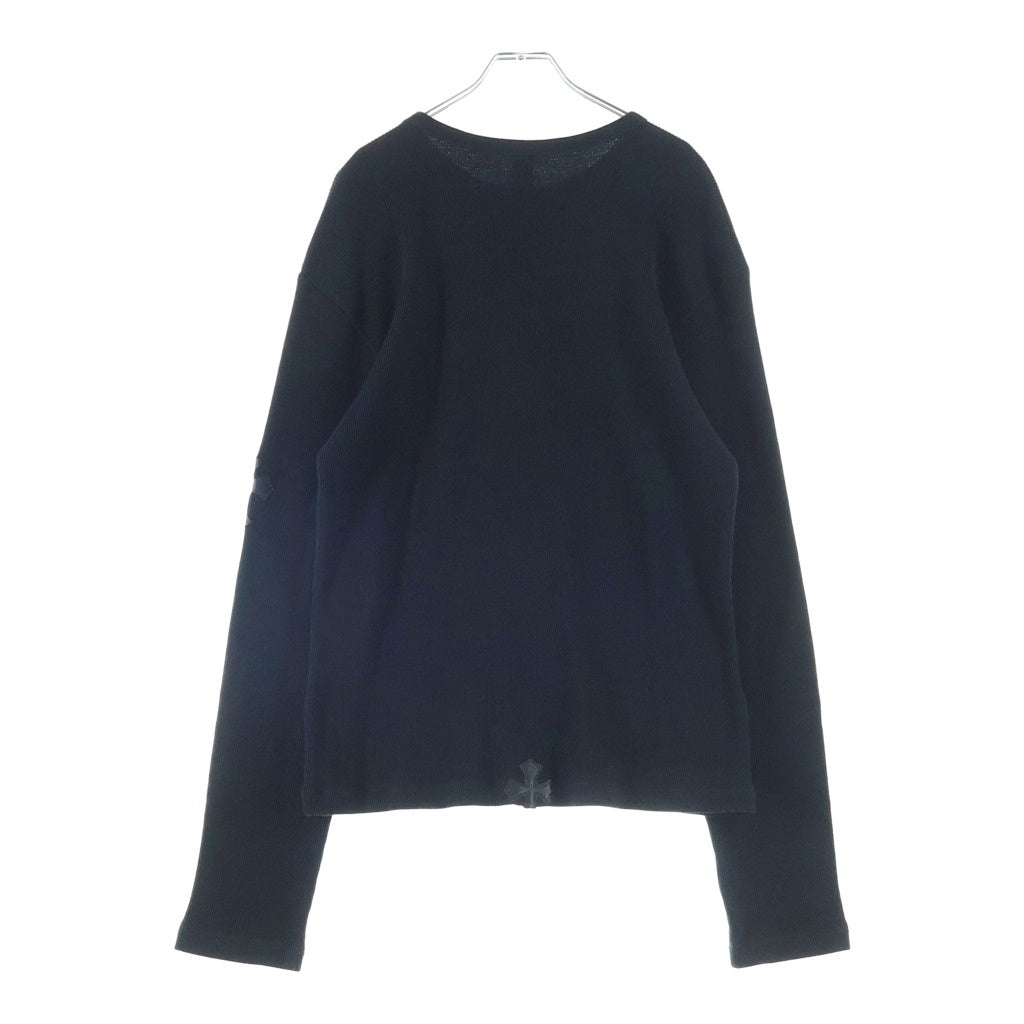 CHROME HEARTS(クロムハーツ) Y NOT クロスパッチ付きコットン長袖カットソー 長袖Tシャツ ブラック