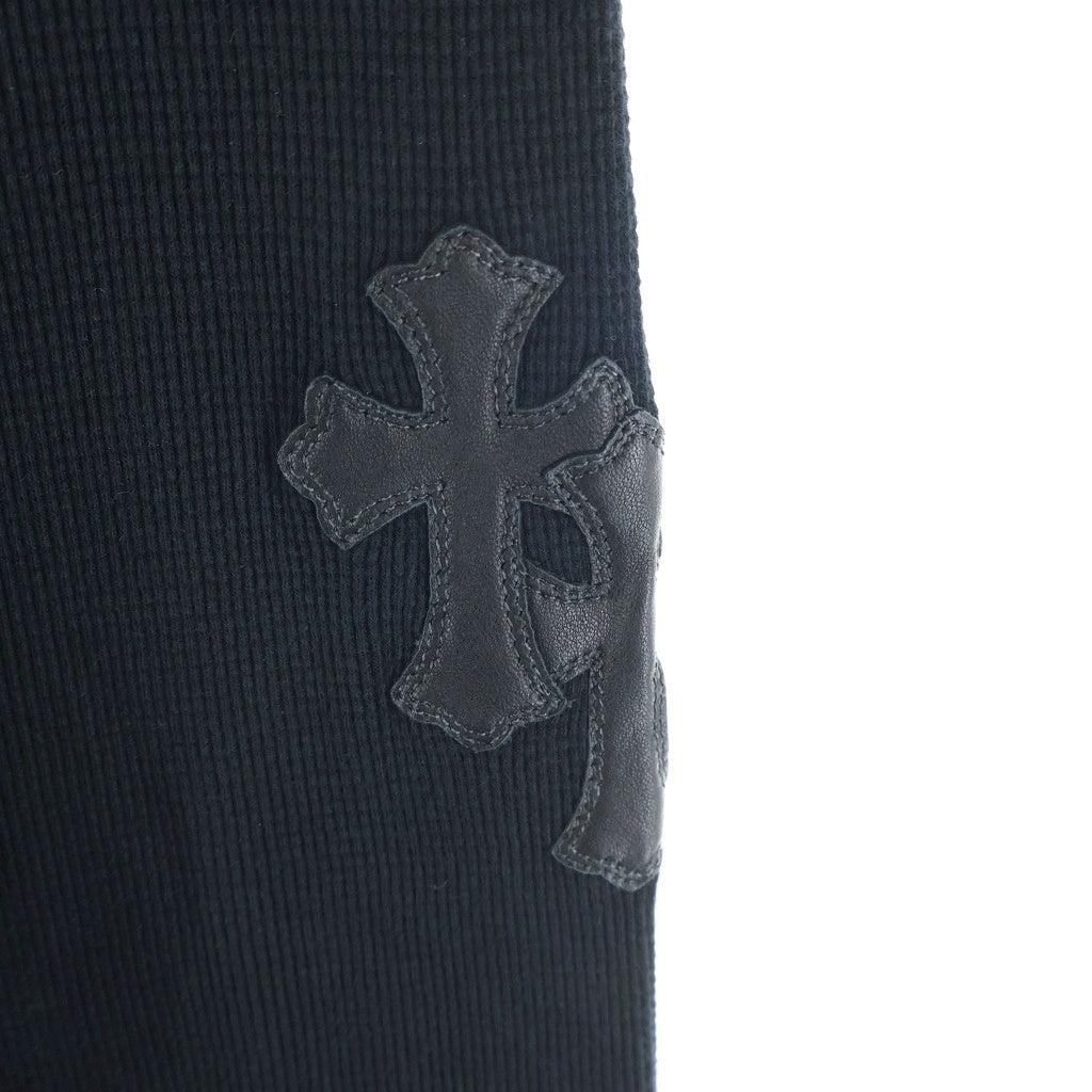 CHROME HEARTS(クロムハーツ) Y NOT クロスパッチ付きコットン長袖カットソー 長袖Tシャツ ブラック