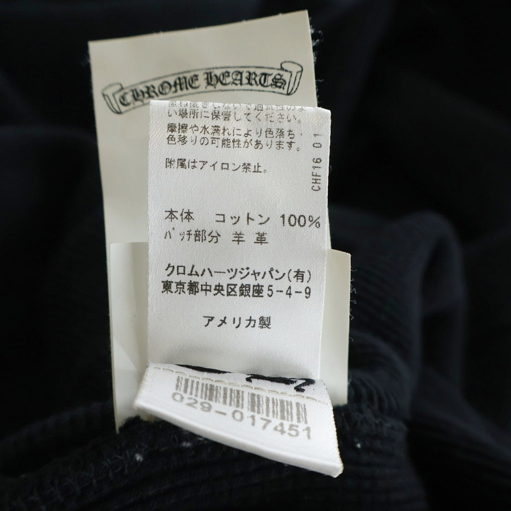 CHROME HEARTS(クロムハーツ) Y NOT クロスパッチ付きコットン長袖カットソー 長袖Tシャツ ブラック