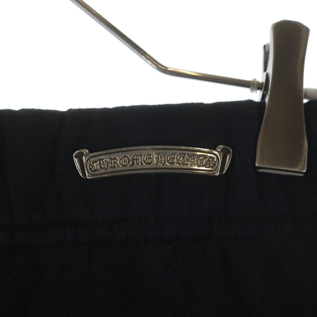 CHROME HEARTS(クロムハーツ) Y NOT SLO RIDE ロゴ刺繍スウェットハーフパンツ ブラック