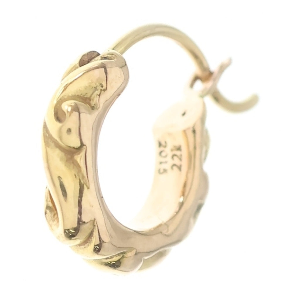 CHROME HEARTS(クロムハーツ) 22K TNY HOOP SCRL 22Kタイニースクロールフープ ゴールドピアス