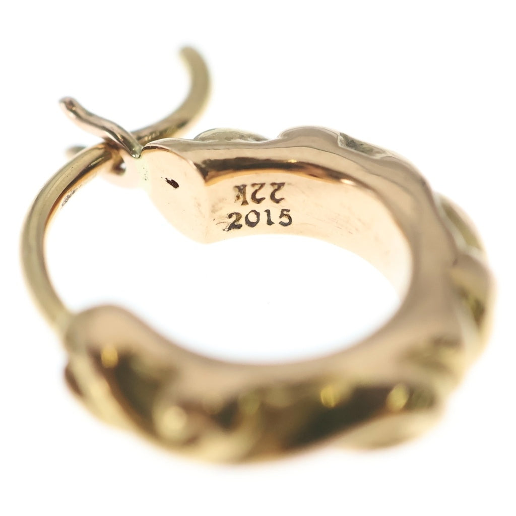 CHROME HEARTS(クロムハーツ) 22K TNY HOOP SCRL 22Kタイニースクロールフープ ゴールドピアス