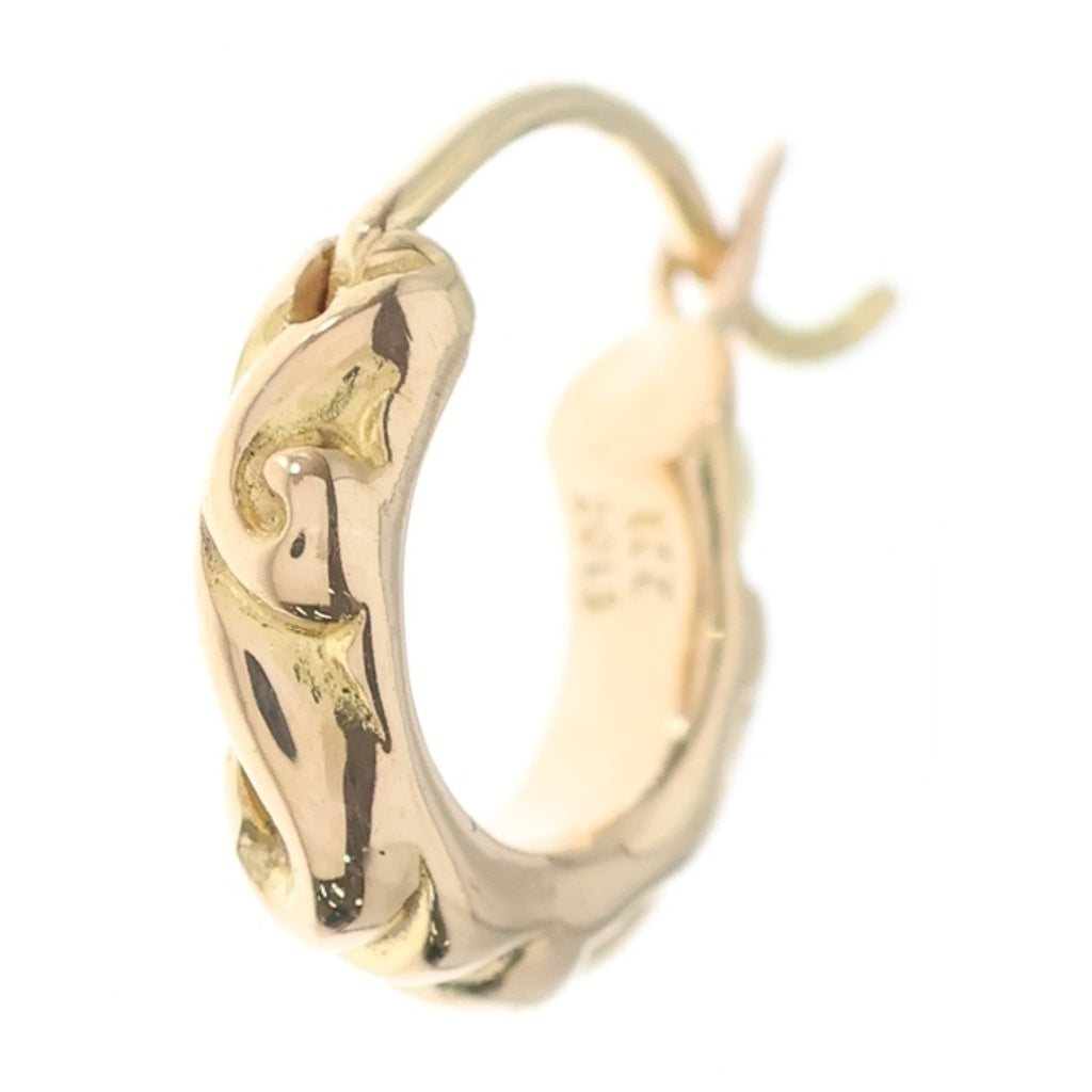 CHROME HEARTS(クロムハーツ) 22K TNY HOOP SCRL 22Kタイニースクロールフープ ゴールドピアス