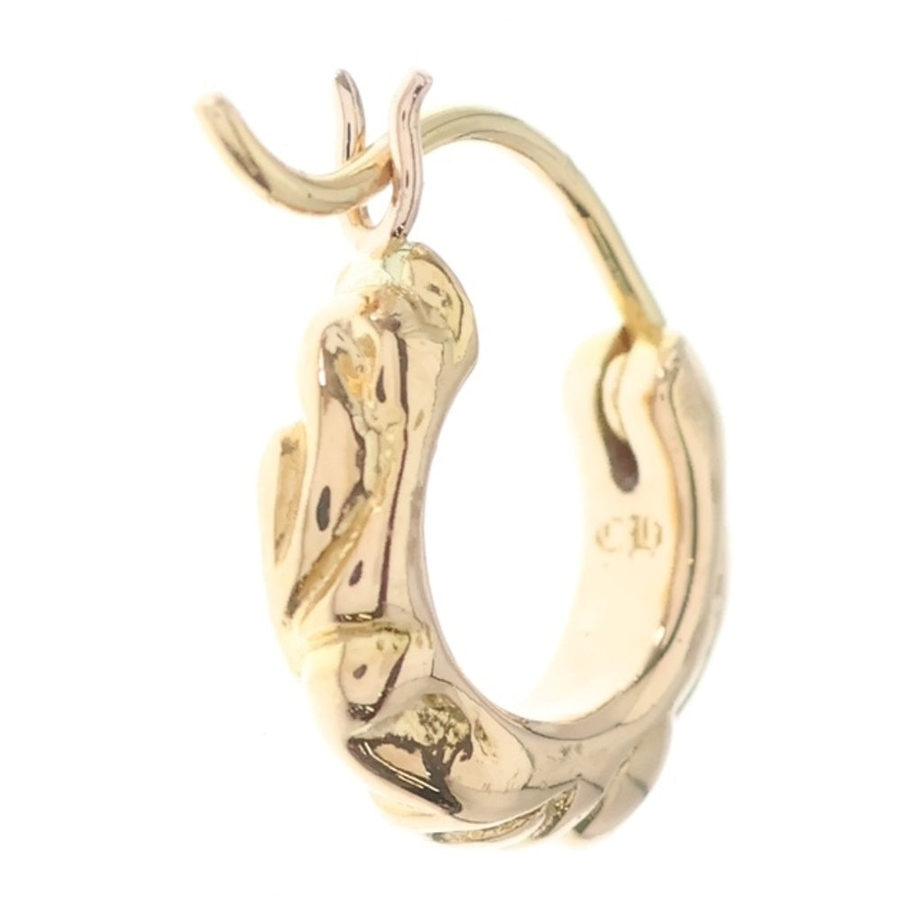 CHROME HEARTS(クロムハーツ) 22K TNY HOOP SCRL 22Kタイニースクロールフープ ゴールドピアス