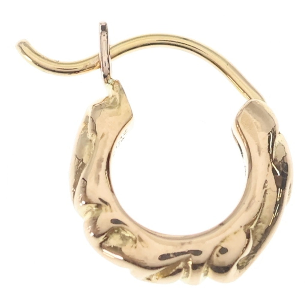 CHROME HEARTS(クロムハーツ) 22K TNY HOOP SCRL 22Kタイニースクロールフープ ゴールドピアス