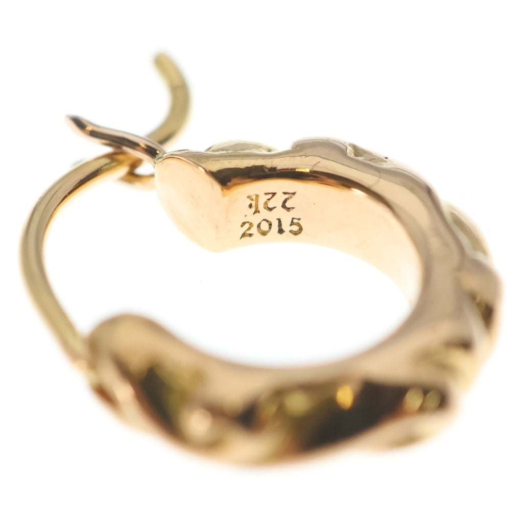 CHROME HEARTS(クロムハーツ) 22K TNY HOOP SCRL 22Kタイニースクロールフープ ゴールドピアス