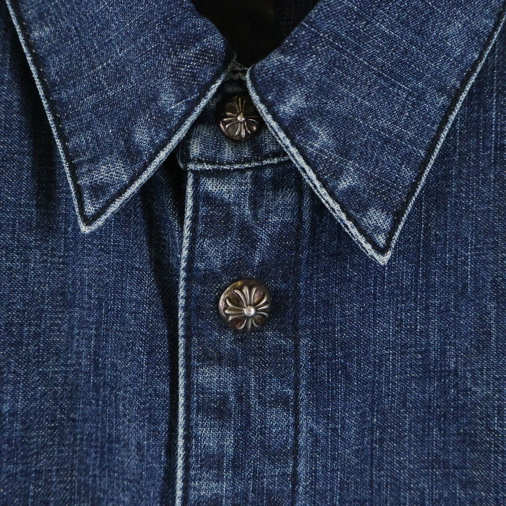 CHROME HEARTS(クロムハーツ) LAST BITE ラストバイト クロスボールボタンデニム長袖シャツ