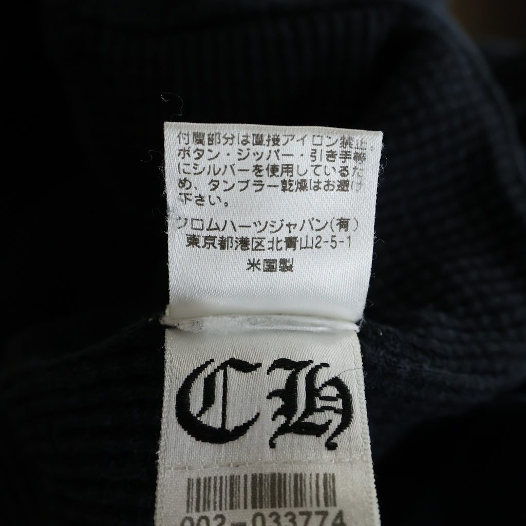 CHROME HEARTS(クロムハーツ) FOTI MAHALIA OLD オールド 裏地サーマル フォティ マハリア プリント ダガージップ ジップアップパーカー ブラック