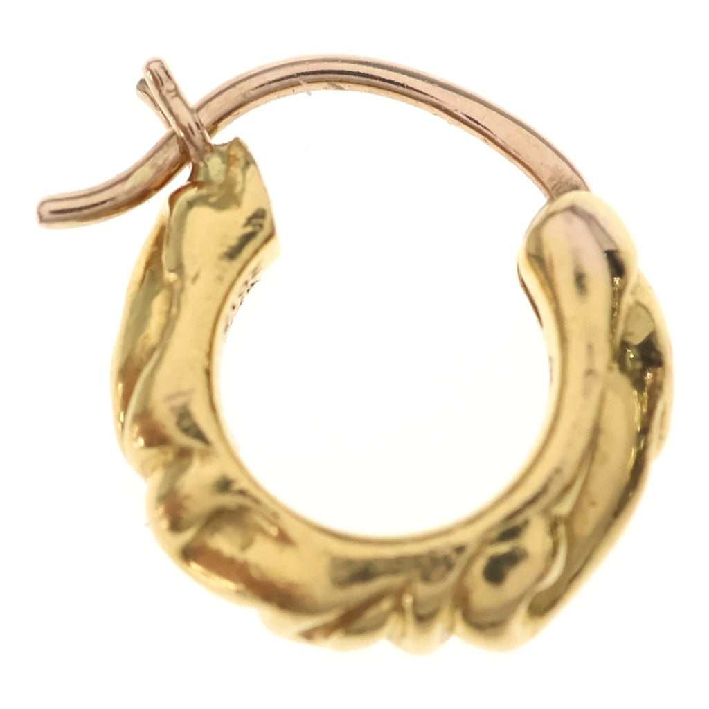 CHROME HEARTS(クロムハーツ) 22K TNY HOOP SCRL タイニースクロールフープピアス ゴールド